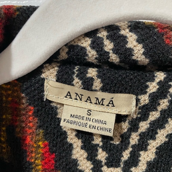 Anama women’s long blazer jacket, size L, tribal design colorful, good condition - Picture 5 of 6